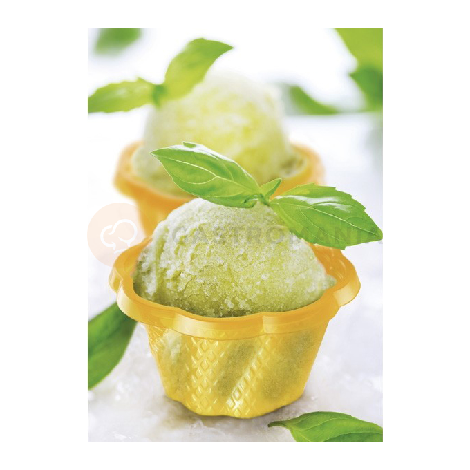 Kelímek na zmrzlinu, dezerty a jogurt 130 ml, biologicky rozložitelný, oranžový, 50 ks PLA | ALCAS, BioHappy