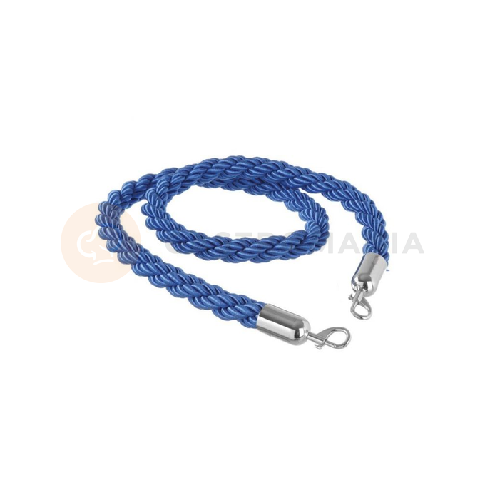 Modré lano se stříbrnými klipy pro vymezovací sloupky 150 cm | HENDI, 810460