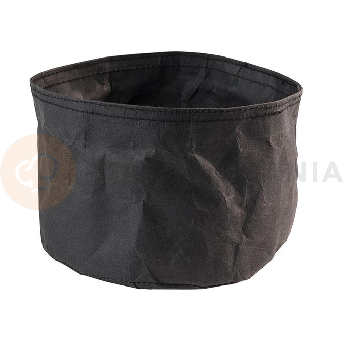 Papírový košík Ø 20 cm, černý | APS, Paperbag