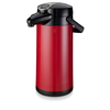 Termos 2,2 l s pumpičkou, skleněná vložka a opláštění z červeného plastu | BRAVILOR BONAMAT, Airpot Furento
