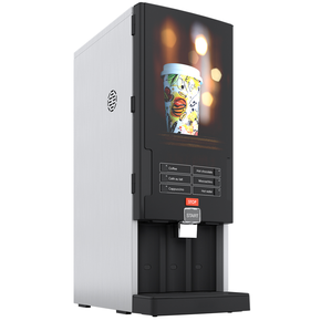 Nápojový automat pro přípravu nápojů z tekutého koncentrátu Bag-In-Box 3 l a instantních nápojů 2x 1,3 l, 320 šálků/hodinu | BRAVILOR BONAMAT, Rivero Turbo 121