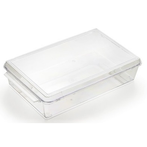 Plastová krabička s víčkem na tiramisu, 27,5 x 18 x5,5 cm, balení 25 kusů | ALCAS, 132/3