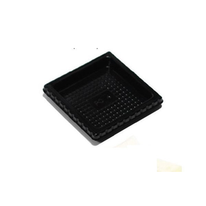 Sada černých tácků pro uchovávání moučníků, sušenek, dezertů a pralinek - 100 ks, 67x67 mm | SILIKOMART, Small Tray Square