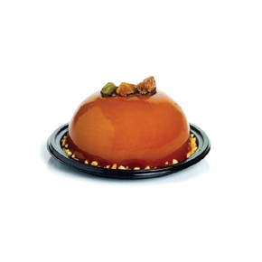 Zestaw czarnych podstaw do przechowywania ciast, ciastek, deserów i pralin - 100 szt.; 78 mm | SILIKOMART, Small Tray Round