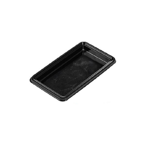 Zestaw czarnych podstaw do przechowywania ciast, ciastek, deserów i pralin - 100 szt., 80x50 mm | SILIKOMART, Small Tray Rectangular