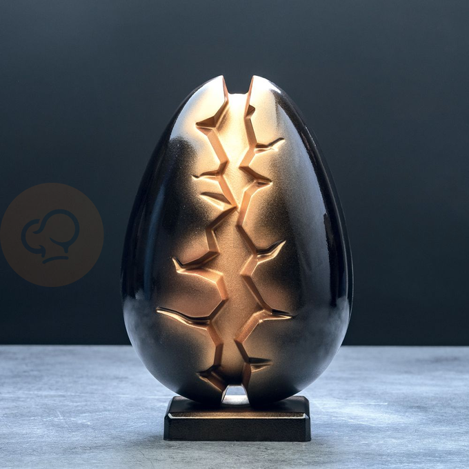 Forma na čokoládové dezerty - abstraktní vejce, 140x215 mm, 340 g - KT183 | PAVONI, Abyss