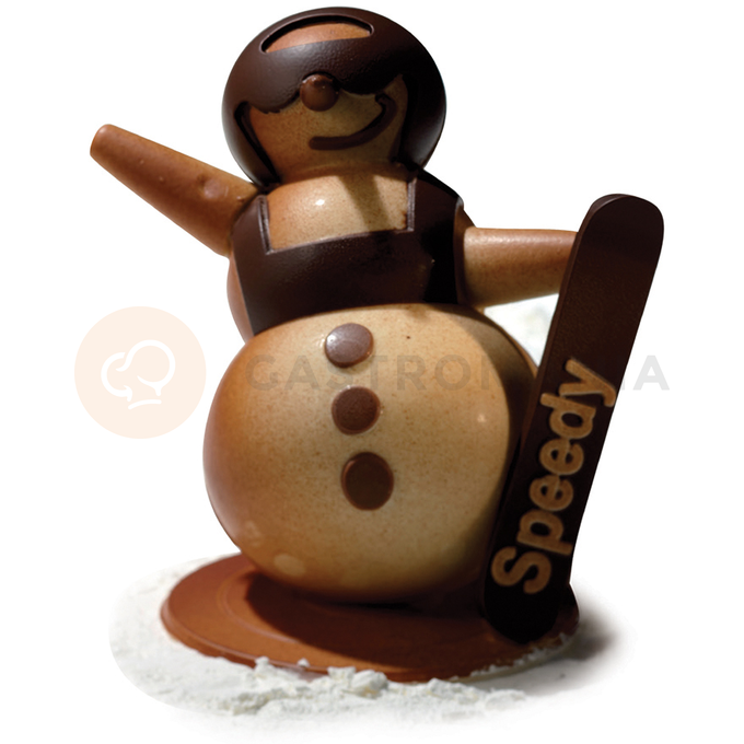 Forma na čokoládu - sněhulák, 140x210 mm, 400 g - KT95 | PAVONI, Snowy