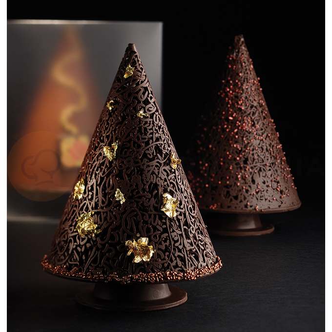 Forma na čokoládu - vánoční stromeček, 110x160 mm, 250 g - KT16 | PAVONI, Albero a cono