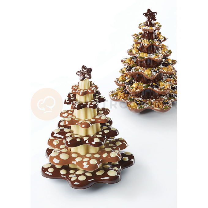 Forma na čokoládu - vánoční stromeček, 160x200 mm, 500 g - KT162 | PAVONI, Ring