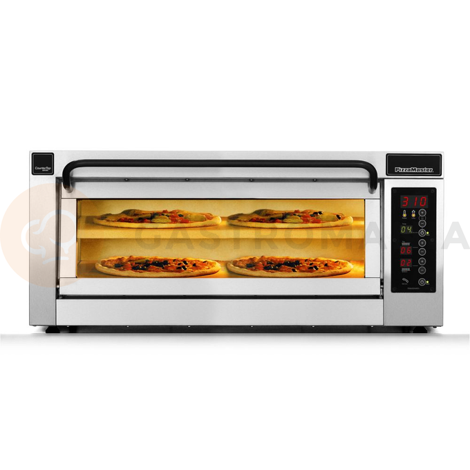 Jednokomorová pec na pizzu , dělená komora, 4x pizza 35 cm, komora o rozměrech 710x355x195 mm | PIZZA MASTER, CounterTop 351ED-1DW