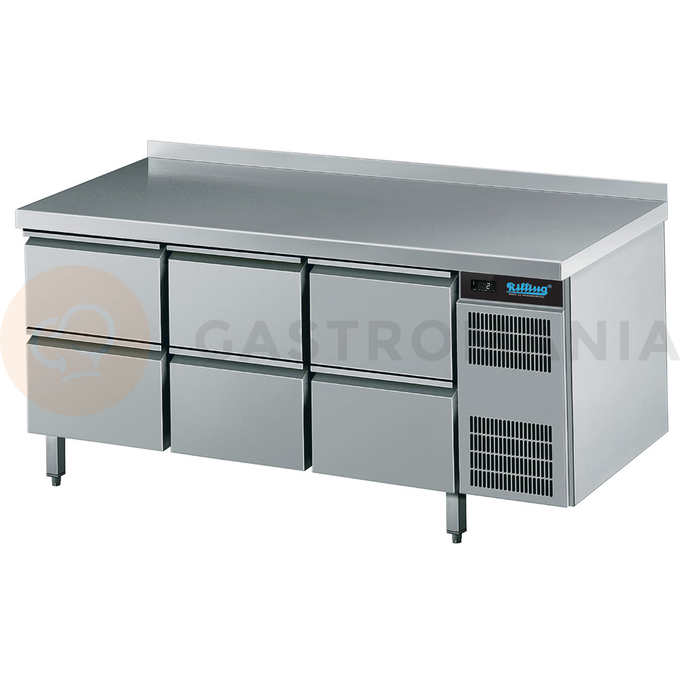 Chladící stůl 6 zásuvek 420 l, 1725x700x850 mm | RILLING, AKT EK731 1601-2/2/2