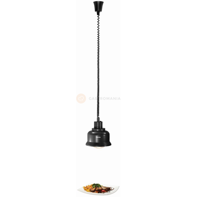 Tepelná lampa IWL250D SW, Ø 230 mm, regulace výšky, černá | BARTSCHER, 114273