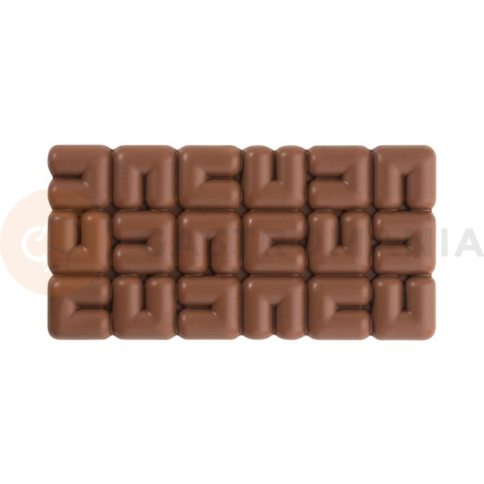 Tritanová forma na tabulku čokolády - 3 ks x 100 g, 155x77x10 mm - PC5003FR | PAVONI, Ola
