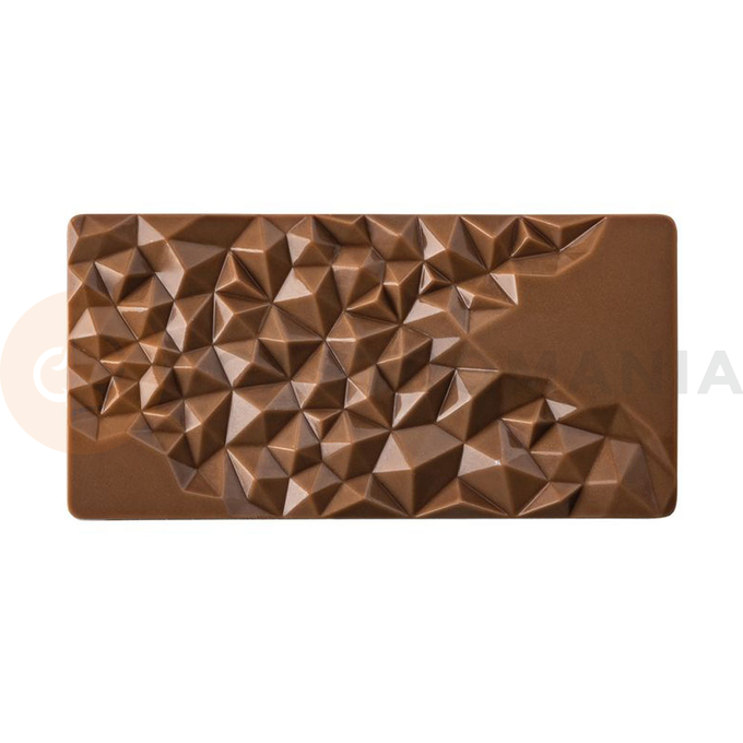 Tritanová forma na tabulku čokolády - 3 ks x 100 g, 155x77x10 mm - PC5004FR | PAVONI, Fragment