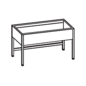 Stůl s dvoukomorovým dřezem, pravá strana, 1600x700x900 mm | RILLING, AST 0716C 2RTO