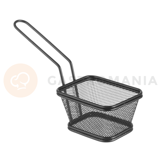 Mini košík na smažené pokrmy černý 105x90x60 mm | HENDI, 425671