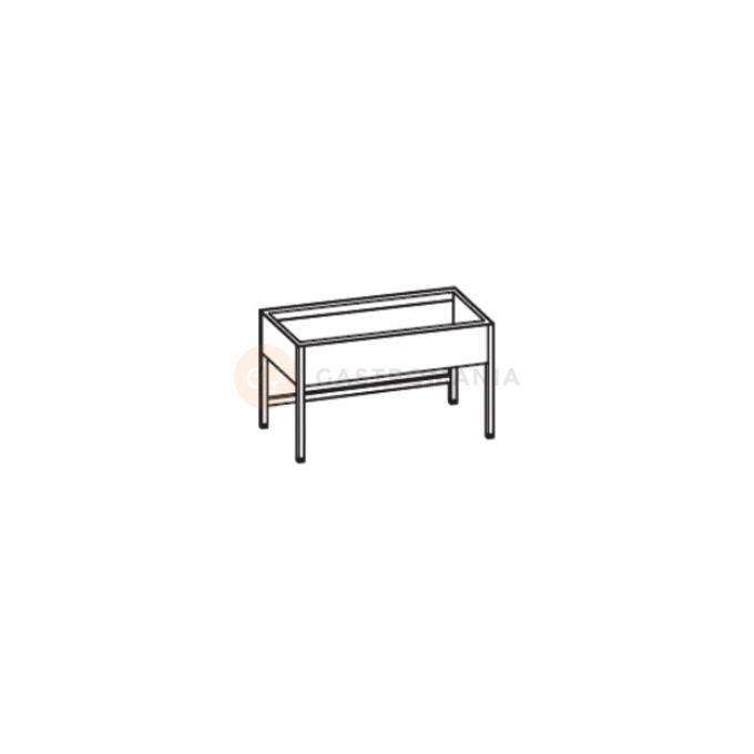 Stůl s dvoukomorovým dřezem, pravá strana, 1900x700x900 mm | RILLING, AST 0719C 2RTO