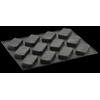 Silikonová forma s vykrajovátkem na monoporce - obdélník, 300x400 mm, 12x 92x50x15 mm, 67 ml - PX4337S | PAVONI, Rectangular