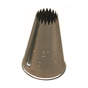 Cukrářská špička - hvězda, průměr: 8 mm - 126/8 | PAVONI, Stainless Steel Tubes