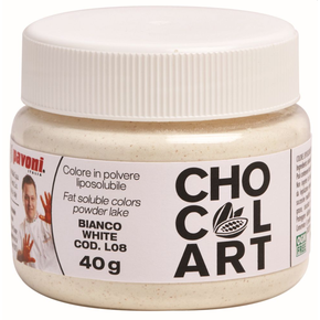 Práškové potravinářské barvivo rozpustné v tuku Chocolart - bílé, 40 g  | PAVONI, L08