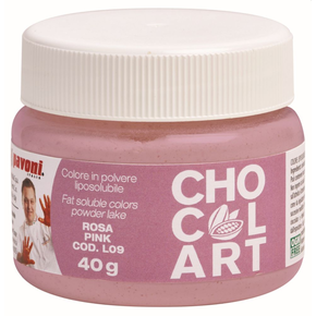Práškové potravinářské barvivo rozpustné v tuku Chocolart - růžové, 40 g  | PAVONI, L09