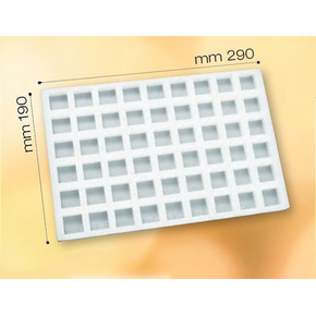 Silikonová forma na pralinky - 290x190 mm, 54 ks x 23x23x14 mm - LS02 | PAVONI, Chocoflex