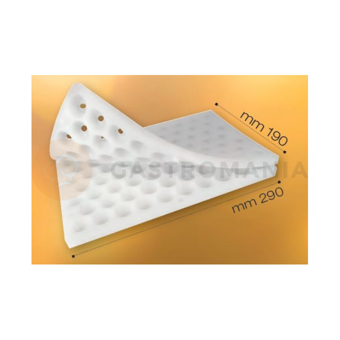 Silikonová forma na kulaté dezerty 3D - 290x190 mm, 67 ks x 25 mm - LS05 | PAVONI, Pavoflex