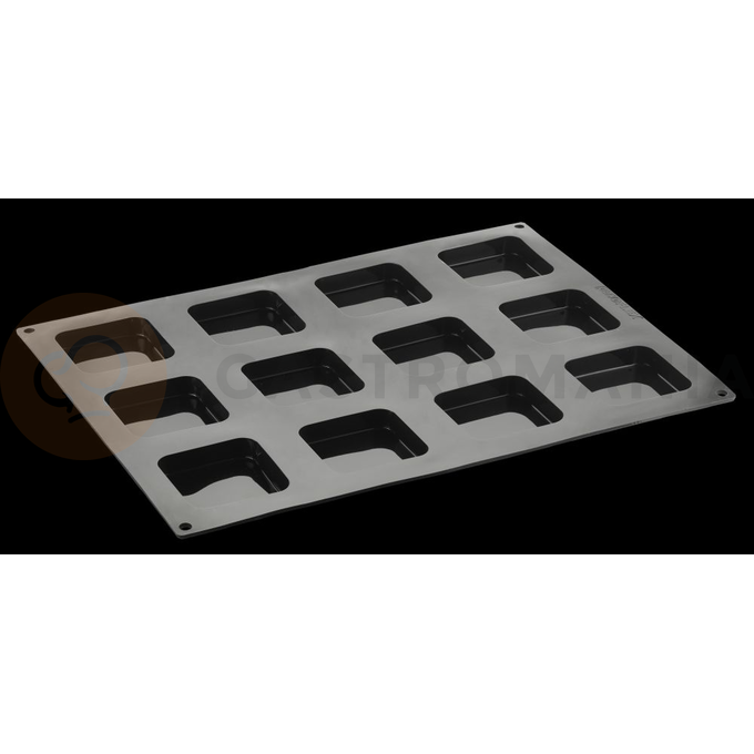 Silikonová forma s vykrajovátkem na monoporce - čtverec, 300x400 mm, 12x 68x68x15 mm, 68 ml - PX4335S | PAVONI, Square