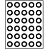 Mikroperforovaná forma na moučníky a dezerty - 300x400 mm, 30 ks x 32/40x16 mm, 16 ml - FF4306S | PAVONI, Formasil