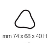 Sada: tác + 64 formiček na monoporce - trojúhelník, 47x44x25 mm, 400x340 mm | PAVONI, TMTNS2