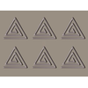 Silikonová forma na chuťovky 6x trojúhelná spirála 135x120x5 mm, 25 ml, 400x300 mm - GG009S | PAVONI, Spirale Triangolo