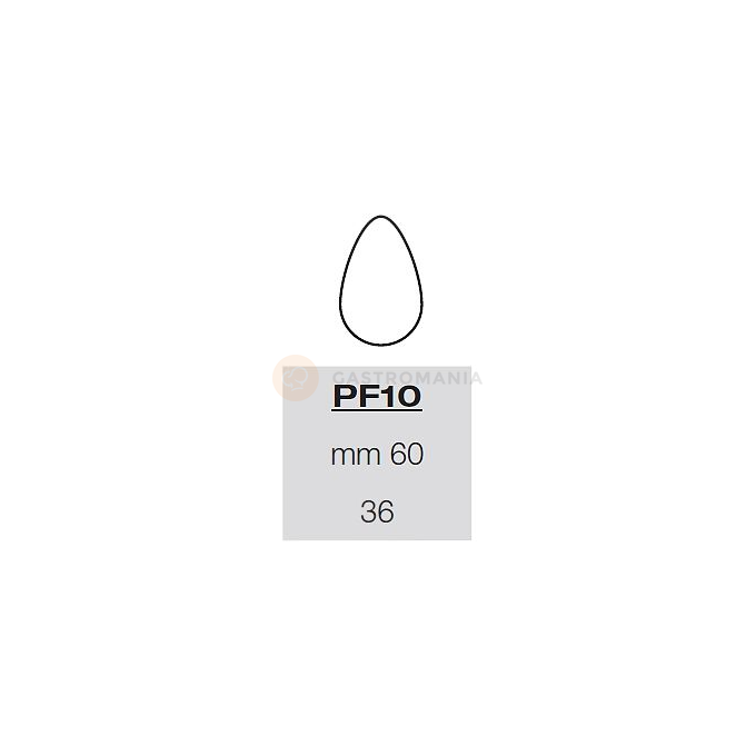Šablona s formičkami na těsto - 30x vejce 60 mm, 57,5x39 cm | PAVONI, PF10