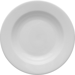 Hluboký talíř z bílého porcelánu o průměru 23 cm | LUBIANA, Kaszub/Hel