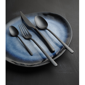 Jídelní vidlička černá 21,3 cm | FINE DINE, Amarone Black