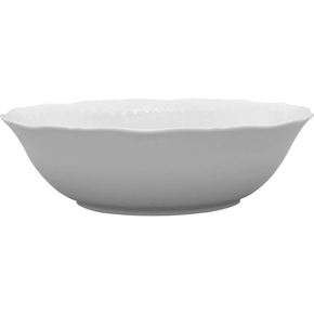Miska z bílého porcelánu o průměru 23 cm | LUBIANA, Afrodyta