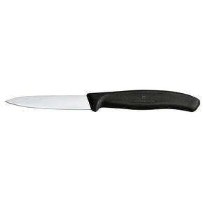 Nůž na zeleninu, hladký, 8 cm, černý | VICTORINOX, Swiss Classic