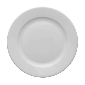 Plytký talíř z bílého porcelánu o průměru 16 cm | LUBIANA, Kaszub/Hel