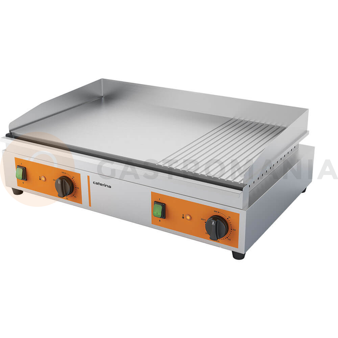 Płyta grillowa, 2/3 gładka, 1/3 ryflowana, 3,5 kW | CATERINA, 745104