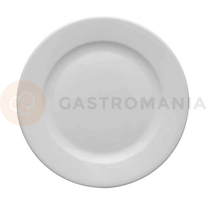 Plytký talíř z bílého porcelánu o průměru 16 cm | LUBIANA, Kaszub/Hel