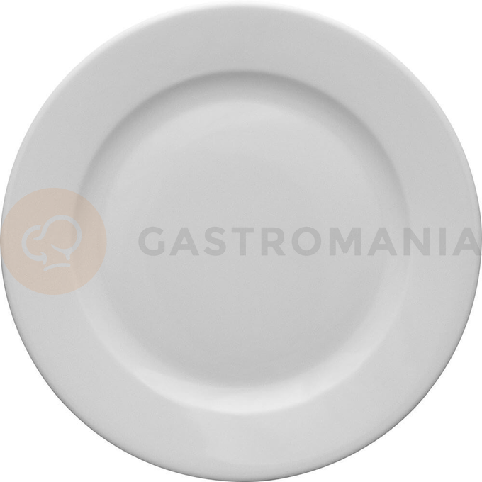 Plytký talíř z bílého porcelánu o průměru 19 cm | LUBIANA, Kaszub/Hel