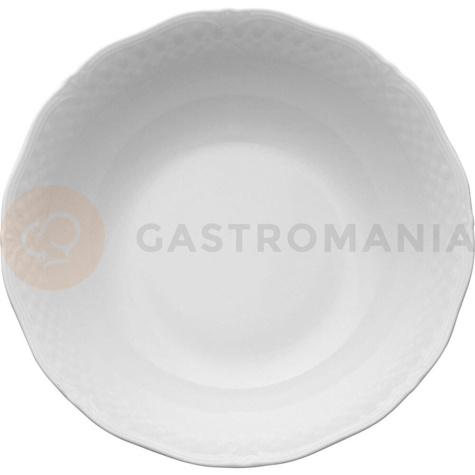 Salátová mísa z bílého porcelánu o průměru 18,5 cm | LUBIANA, Afrodyta