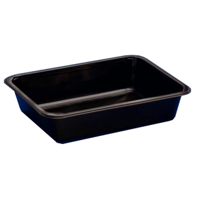 Černý, 1 - komorový box, vhodný k zatavení, 227x178x50 mm, 320 ks, hladký | CHEFFY, Matipack W1 621D