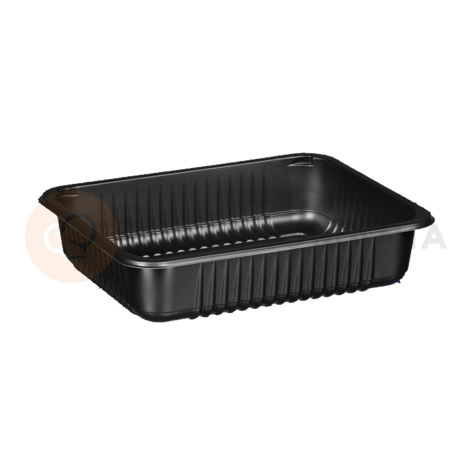 Černý, 1 - komorový box, vhodný k zatavení, 227x178x50 mm, 320 ks, žebrovaný | CHEFFY, Matipack W1 621RD