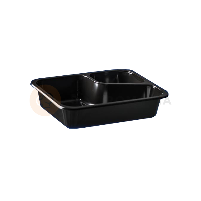 Černý, 2 - komorový box, vhodný k zatavení, 227x178x45 mm, 320 ks, hladký | CHEFFY, Matipack MAP CT DC