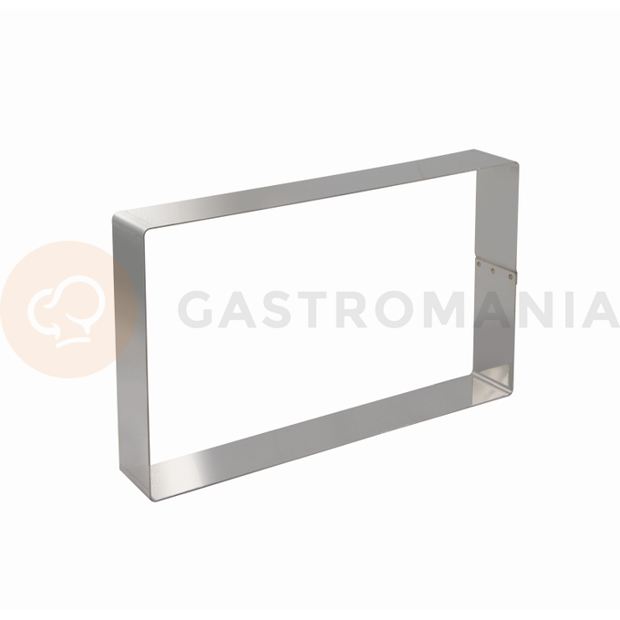 Cukrářský ráfek obdélníkový - 302 mm x 222 mm x 50 mm - 11H5L30 | MARTELLATO, STAINLESS STEEL BANDS