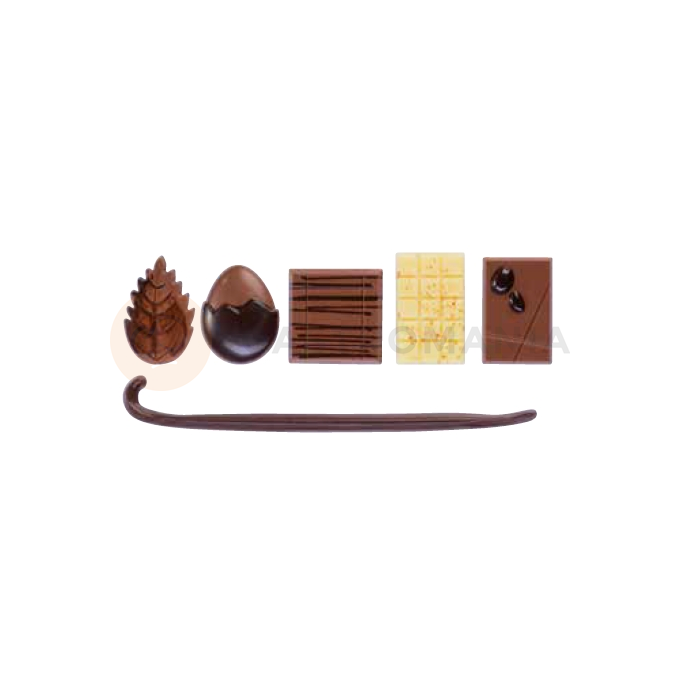 Polykarbonátová forma na čokoládové ozdoby- 22ks, mix - 20-D028 | MARTELLATO, Fantasy