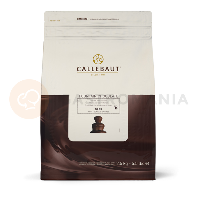 Hořká čokoláda do čoko fontány, 56,9% 2,5 kg balení | CALLEBAUT, CHD-N811FOUNE4-U71