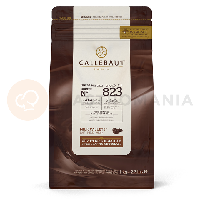 Mléčná čokoláda 33,6% Callets&amp;#x2122; 1 kg balení | CALLEBAUT, 823-E1-U68