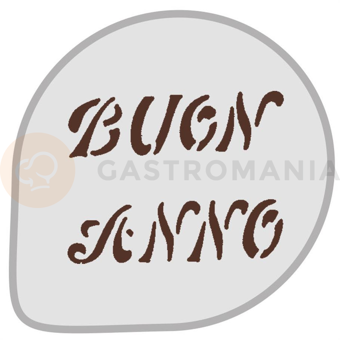 Šablona na zdobení dezertů, Buon Anno - MASK32 | MARTELLATO, PLASTIC STENCIL