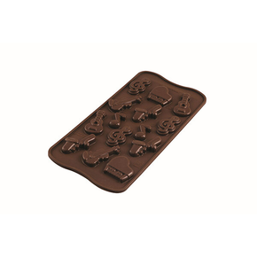 Forma na čokoládu a pralinky - hudební nástroje, 36x24 mm, 5 ml - SCG43 Choco Melody | SILIKOMART, EasyChoc